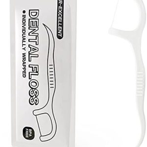 500 Count Dental Flossers Each Individually Wrapped , Floss Singles Bag, Travel Hotel Restaurant Office Car Dental Floss, Floss Picks Oral Care Teeth Clean Flat Wire