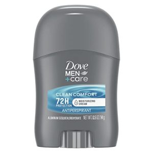 DOVE MEN + CARE Antiperspirant Deodorant Stick Clean Comfort 72-Hour Sweat & Odor Protection Antiperspirant for Men With 1/4 Moisturizing Cream 0.5 oz (Packaging May Vary)